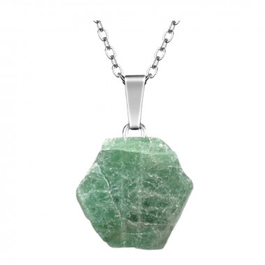 Emeraude montée en pendentif