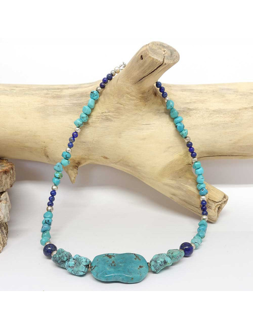 Turquoise et lapis lazuli