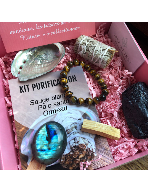 Boîte de collection de pierre pour la protection et la purification