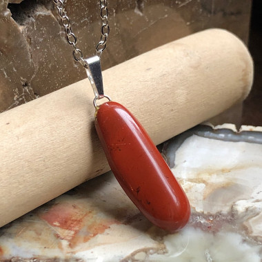 Pendentif jaspe rouge