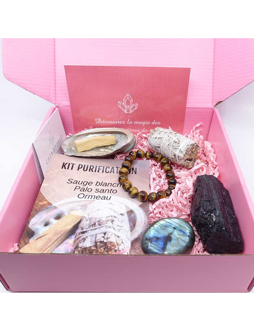 Boîte de collection de pierre pour la protection et la purification