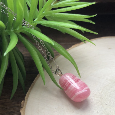 Pendentif rhodochrosite