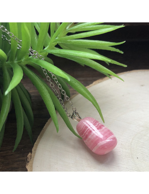 Pendentif rhodochrosite