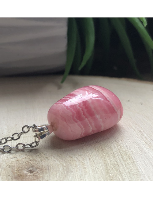 Pendentif rhodochrosite