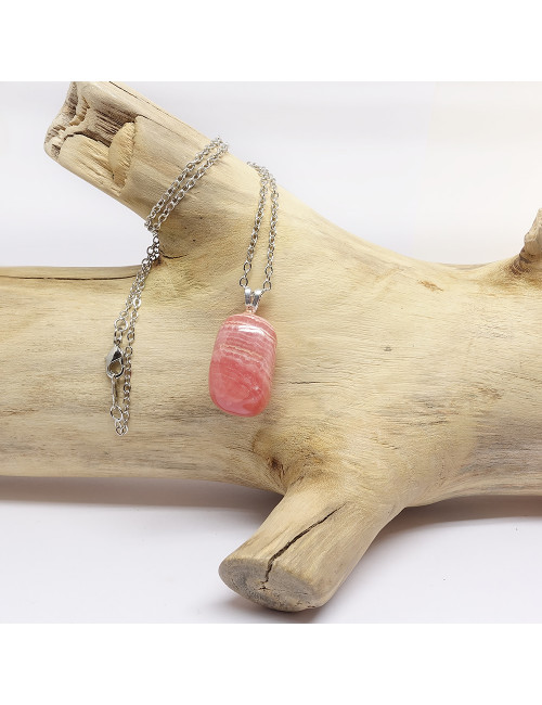 Pendentif rhodochrosite