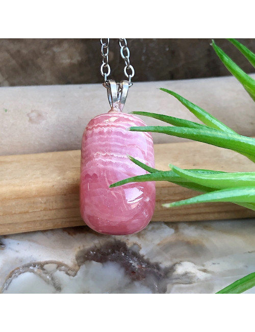 Pendentif rhodochrosite