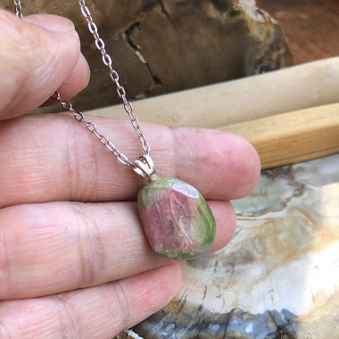 Tourmaline melon d'eau roulée