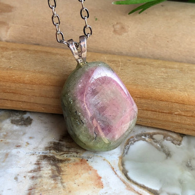 Tourmaline melon d'eau roulée