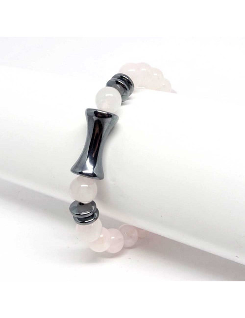 Quartz rose et Hématite