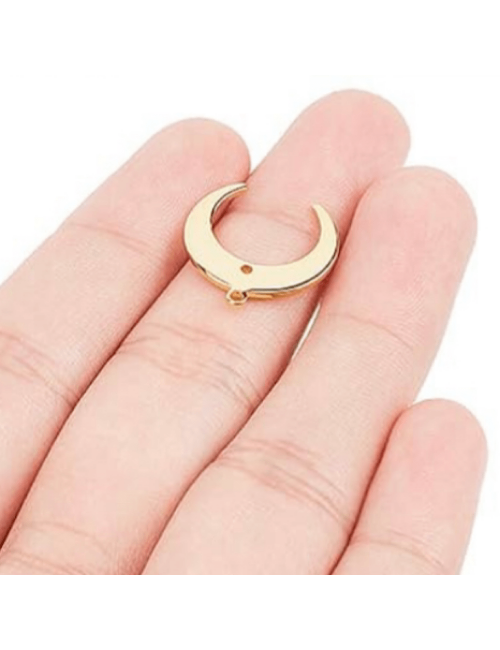 Pendentif breloque 18 mm plaqué or