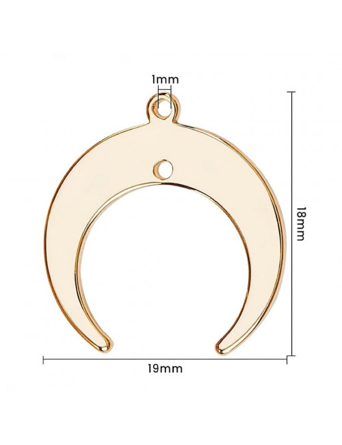 Pendentif breloque 18 mm plaqué or