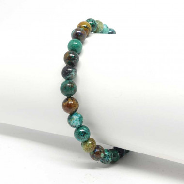 Bracelet de perles Chrysocolle Shattuckite - Qualité AA
