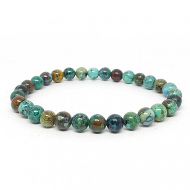 Bracelet de perles Chrysocolle Shattuckite - Qualité AA