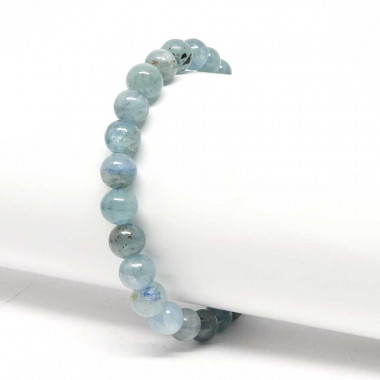 Bracelet en perles de Cyanite bleue claire naturelle