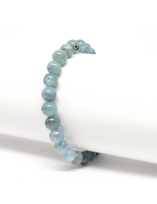 perles de Cyanite bleue naturelle