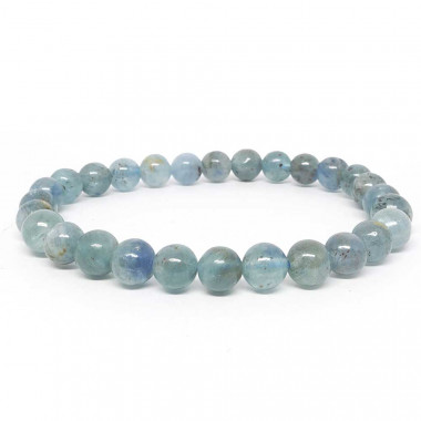 Bracelet en perles de Cyanite bleue claire naturelle