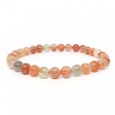 Bracelet en Pierre de soleil multicolore (Qualité AA)