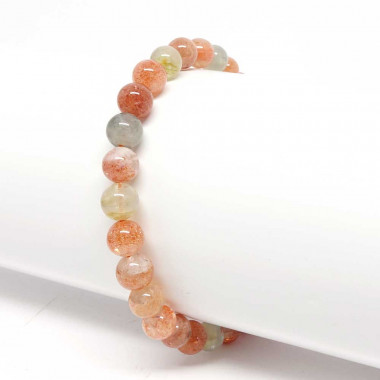 Bracelet en Pierre de soleil multicolore (Qualité AA)