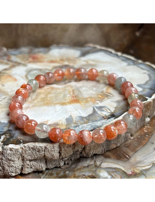 Bracelet Pierre de Soleil Multicolore - Énergie et Élégance