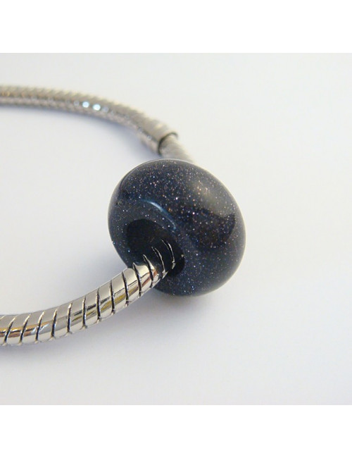 Perle goldstone  bleue