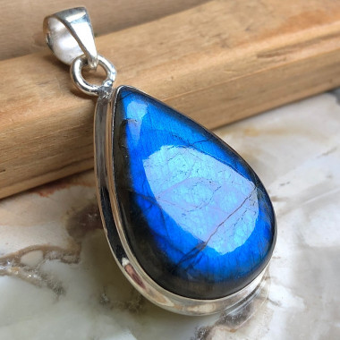 Pendentif Labradorite Bleue - Qualité AAA - Modèle unique