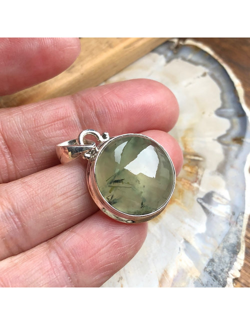 Pendentif Préhnite Argent 925 qualité AA