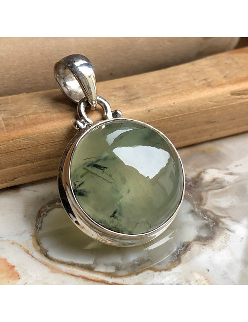 Pendentif Préhnite Argent 925 qualité AA