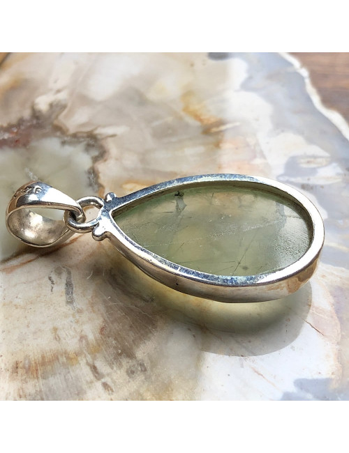 Pendentif Préhnite Argent 925 qualité AA