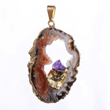copy of MADE IN BRAZIL - Pendentif agate et citrine