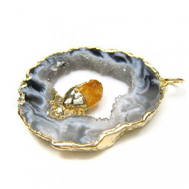 copy of MADE IN BRAZIL - Pendentif agate et citrine