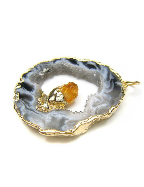 copy of MADE IN BRAZIL - Pendentif agate et citrine