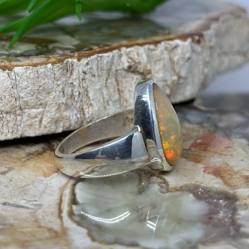 Bague Argent 925 Pierre de Lune zirconium Taille 53- Silver Ring US size 6,5