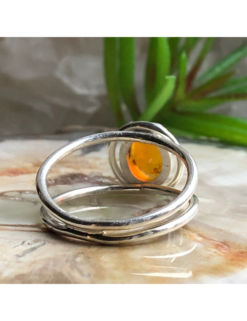 Opale Éthiopienne Welo, Bague taille 61 argent 925