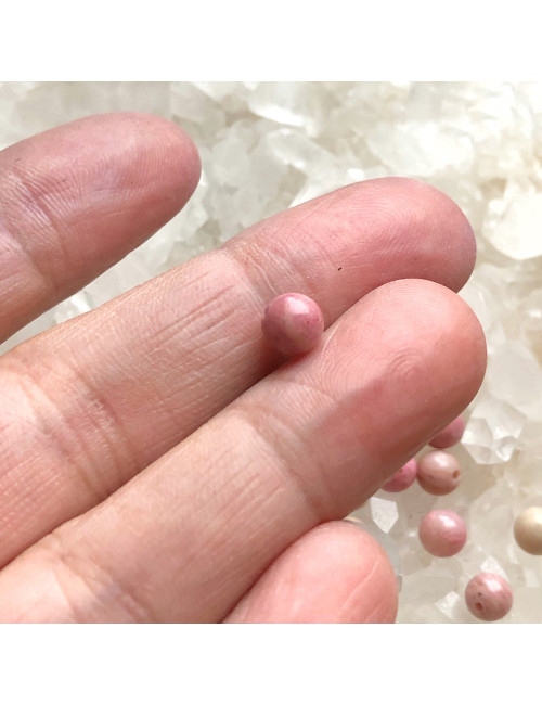 Perles en pierre semi précieuse de Rhodonite pour la création de vos bijoux en pierre
