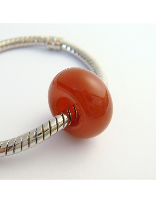 Perle cornaline large trou