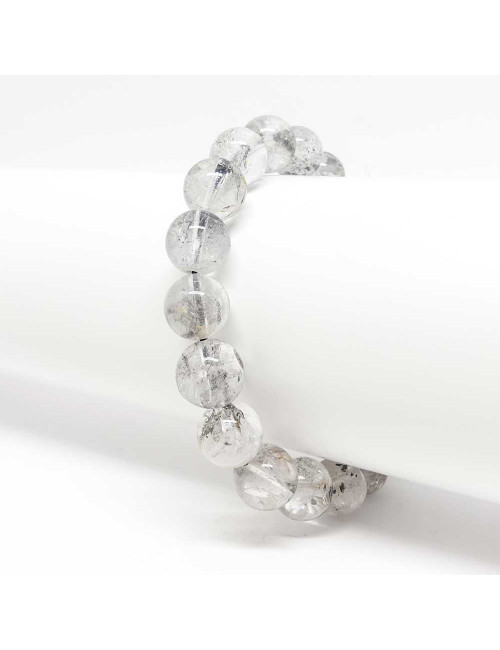 Bracelet Cristal Herkimer 10mm AA - Bijou en Pierre Naturelle Énergétique