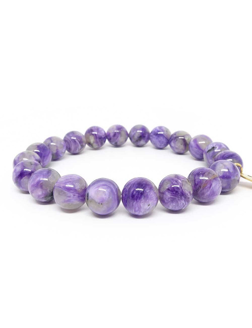Bracelet en perles Charoïte - Pierre Naturelle Énergétique