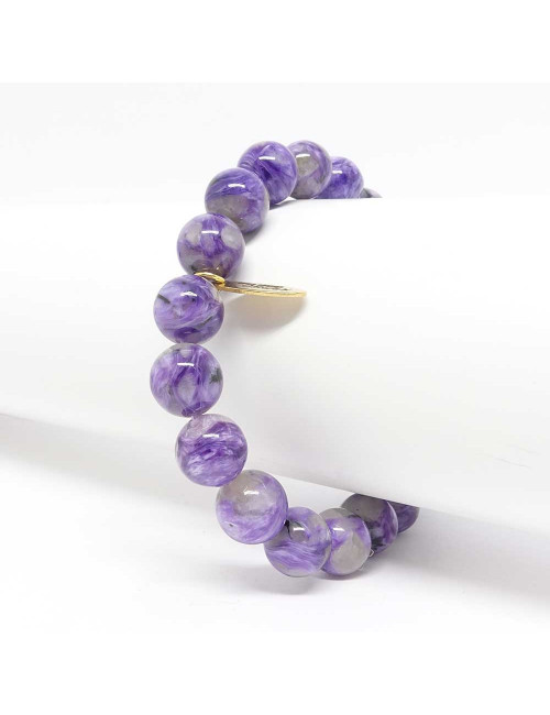 Bracelet en perles Charoïte - Pierre Naturelle Énergétique