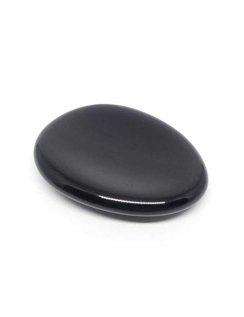 Galet pouce anti-stress Obsidienne noire