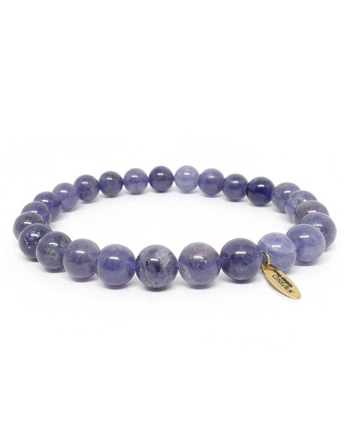 Bracelet en pierre naturelle d’iolite de qualité supérieure