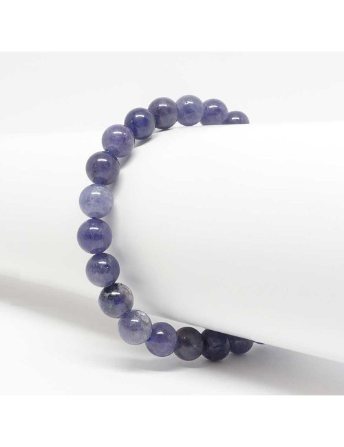 Bracelet en pierre naturelle d’iolite de qualité supérieure