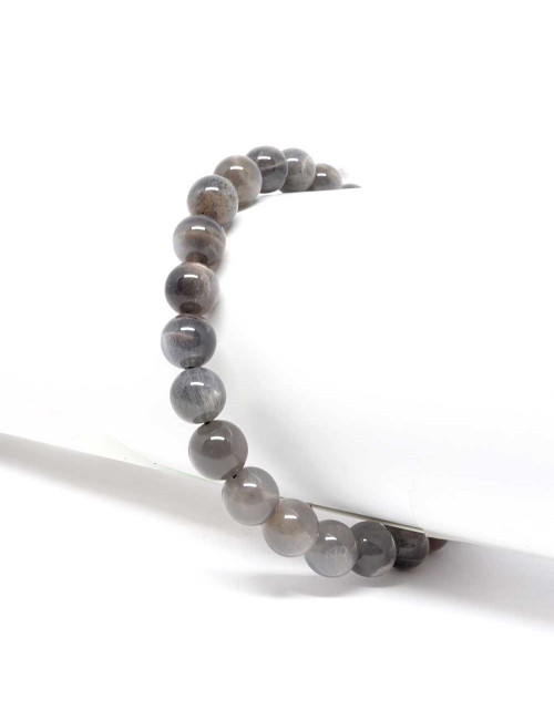 Bracelet en pierre de qualité AA, la pierre de lune grise est la pierre de la féminité.