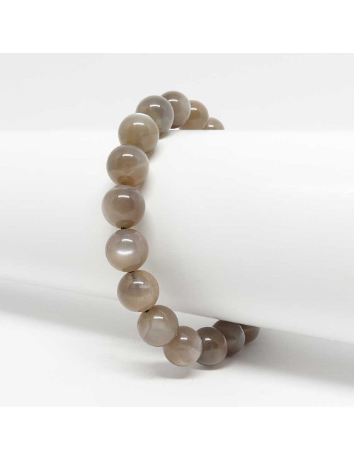 Pierre de lune brune AA, Bracelet extensible