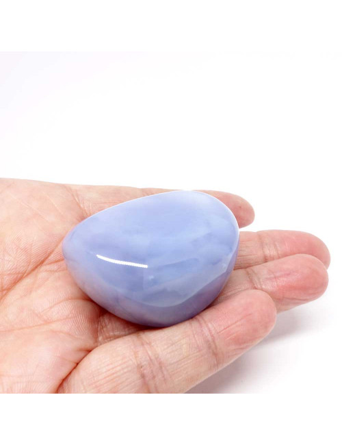 Calcedoine bleue AAA, Galet FORME LIBRE*