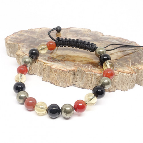 Bracelet en Citrine et Pyrite