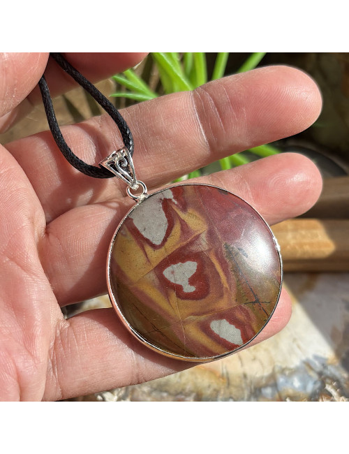 Grand pendentif en jaspe noorena