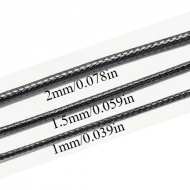 Cordon en coton ciré Ø 1,5 mm, 1 mètre