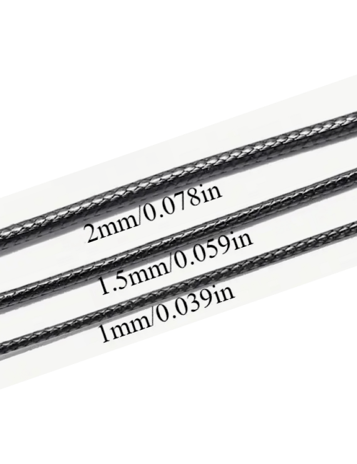 Cordon en coton ciré Ø 2 mm, 1 mètre