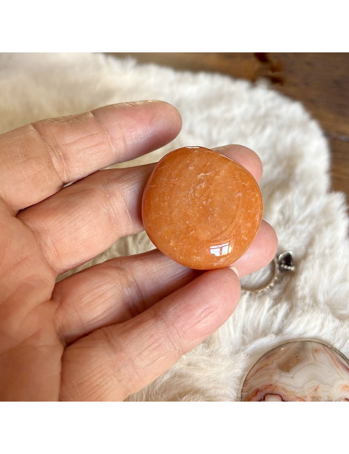 Galet taille Large en PIERRE aventurine rouge