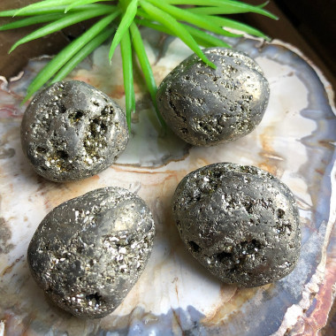 Galet roulé en Pyrite chispas